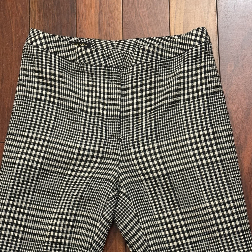 Escada Wool Blend Glen Plaid Pants Size:38(US Size:S) Women Strech - Picture 6 of 8